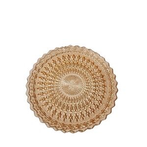 Vtg Jeanette‎ Glass Holiday Buttons & Bows Serving Cake Sandwich Plate 10 1/2